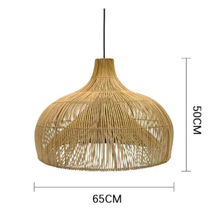 Rattan Pendant Light – Bamboo Woven Lamp with Eco Friendly LED Lighting