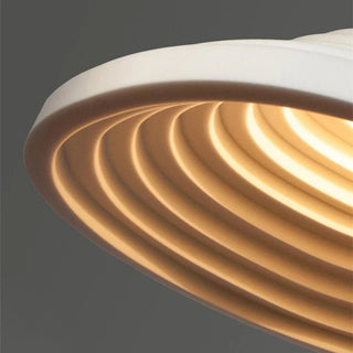 Suspension Moderne – Lampe à Suspension en Résine avec Abat-jour en Acrylique Blanc et Bordure en Fer