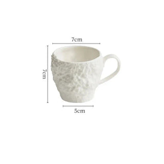 rock texture ceramic mug handcrafted stoneware coffee cup 150ml durable angle view