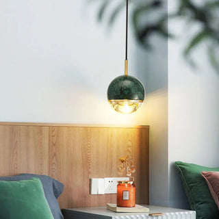 Copper Pendant Light – Minimalist Polished Copper Finish LED Bedroom Lighting