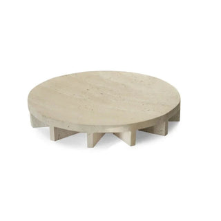travertine stone tray earthworks handcrafted luxury slat base italian decor close-up