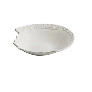 greek ceramic plate earthworks handcrafted porcelain dish broken edge style top view