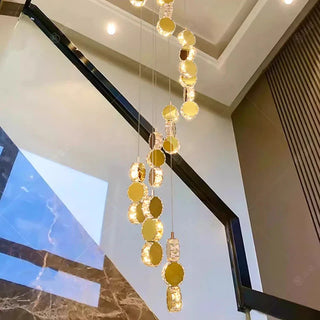 Modern Crystal Chandelier – Elegant LED Lighting Fixture for Living Room