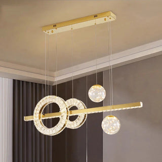 Modern Crystal Chandelier – Elegant Dimmable Lighting for Living Room Ambiance