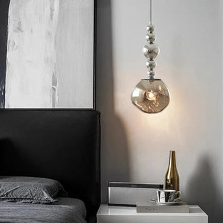 Chrome Pendant Light – Designer Metal Pendant Lamp for Stylish Bedroom Lighting
