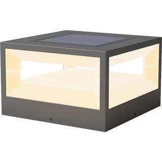 Solar Pillar Lamp – Stainless Steel Outdoor Solar Lighting With Warm White LED