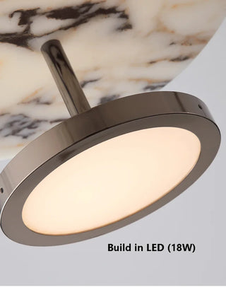 Natural Stone Pendant Light – Black LED Adjustable Hanging Light Bedroom