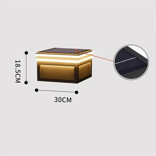 Outdoor Solar Lamp – Square Stainless Steel LED Garden Light | Weather Resistant Design
