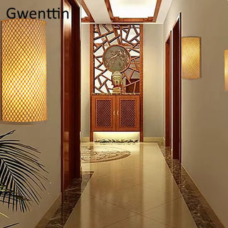 Bamboo Wall Light – Indoor Wall Sconce With Natural Bamboo Lighting & Easy Installation