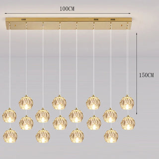 Modern Crystal Pendant Light – Elegant LED Ceiling Lamp for Living Room Illumination