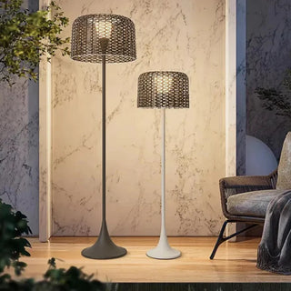 Woven Metal Garden Lamp – Outdoor Solar Lights | Braided Metal Lamp by Lumavera