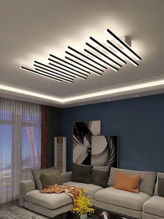 Semi-Flush Chandelier – Modern LED Ceiling Light | Iron Fixture for Dining Room