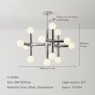 Nordic Glass Chandelier – Modern Ceiling Light | Scandinavian Lighting Fixture