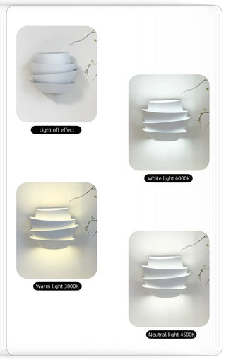 Nordic Wall Light – White Metal LED Modern Wall Lamp with Directional Lighting