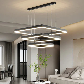 Modern Alloy Chandelier – Elegant Dining Room Lighting With Dimmable LED Pendant Light