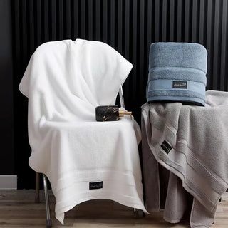 cotton bath towel luxury scandinavian quick drying soft grey linen towel detail