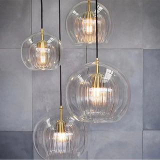 Nordic Glass Pendant Light – Modern Pendant Lighting with Iron Finish Lamp