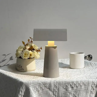 Portable Table Lamp – Minimalist Touch Control Lamp with Soft Light & Oven-Bake Finish