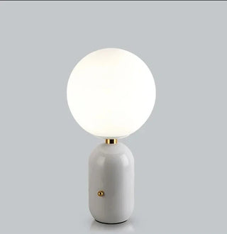 Modern Bedside Lamp | Metal And Glass Lamp With Soft LED Lighting