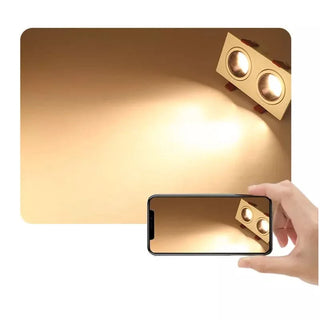 LED Recessed Spotlight Adjustable Square Design – Dimmable Aluminium Lighting