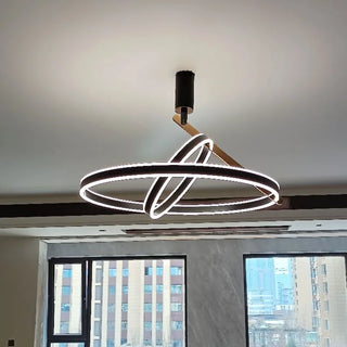 Double Ring Ceiling Light – Modern Aluminum Ring LED Ambient Lighting Fixture