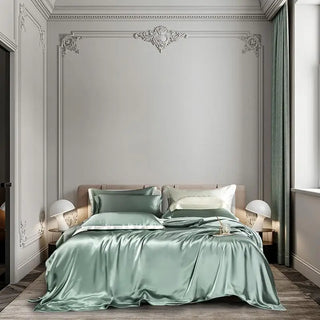 mulberry silk bedding luxury silk bedding set silky pillowcases duvet cover front view