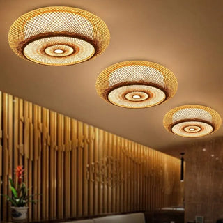 Bamboo Ceiling Light – Eco Friendly Kids Bedroom Lamp with Warm Ambient Lighting