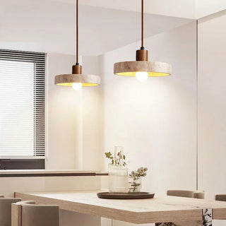 Stone Pendant Light – Modern Pendant Lamp with Adjustable Cable & LED Lighting