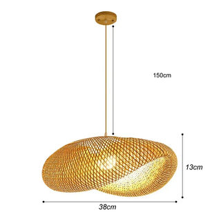 Rattan Chandelier – Modern Indoor Chandelier | Warm Ambient Lighting & Soft Relaxing Light