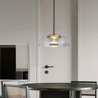 Modern Pendant Lamp – Durable Aluminum & Glass Fixture with Warm White Lighting