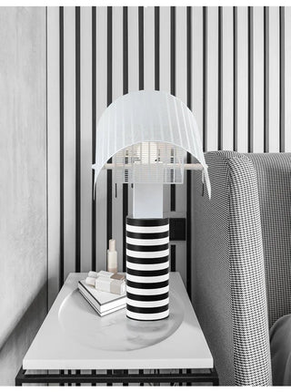 Black White Pendant Lamp – Modern LED Cord Light With Rotary Switch Control