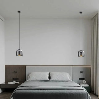 Gray Pendant Light – Modern LED Hanging Lamp With Adjustable Height