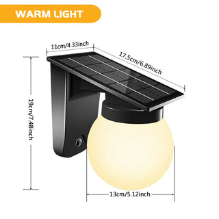 Art Deco Solar Light – Energy Efficient LED Garden Lighting Fixture | Weather Resistant Wall Sconce