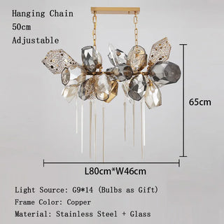 Modern Glass Pendant Light – Aluminum LED Pendant Lamp for Living Room Lighting