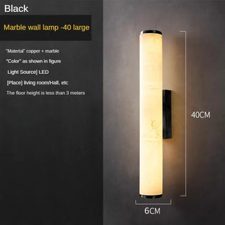 Copper Marble Wall Light – Minimalist Modern Wall Lamp with Integrated LED