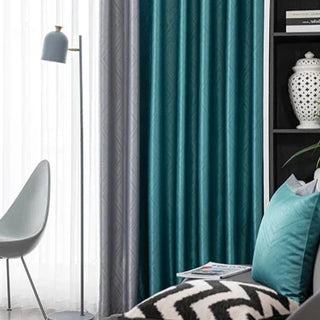 insulated blackout curtain scandinavian thermal curtains green fog grey detail