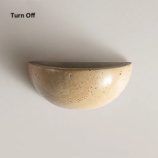 Yellow Stone Wall Light – Japanese Wall Sconce With Soft Ambient Lighting