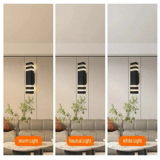 Waterproof Outdoor Wall Light – LED Energy Efficient Black Metal Sconce
