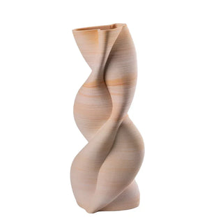 ceramic vase handmade desert twist large sculpted pottery art decor close-up