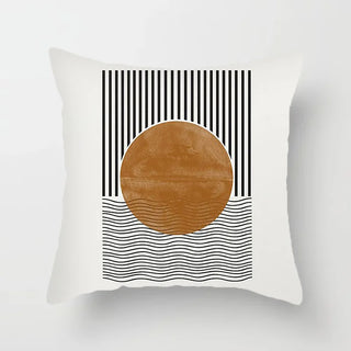 pattern pillowcases abstract cushion covers durable polyester cotton fabric top view