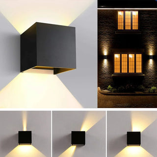 Modern LED Wall Light – Aluminum Black Fixture with Integrated LED Technology