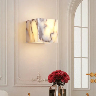 Black Stone Wall Light – Modern Bedroom Wall Lamp with Soft Ambient Lighting