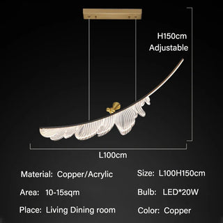 Modern Metal Pendant Light – White LED Dining Room Lighting Fixture