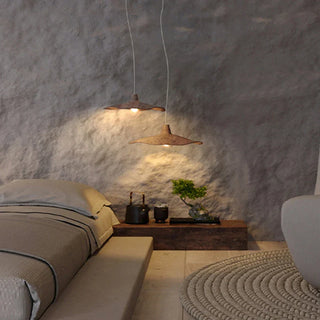 Resin Pendant Light – Wabi-Sabi Wood-Look Pendant with Adjustable Cable
