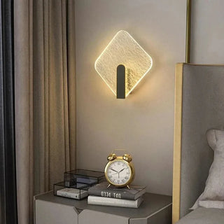 Black Wall Lamp – Contemporary LED Wall Sconce with Acrylic Lampshade Light