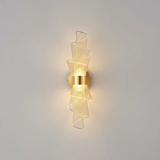 Gold Metal Wall Light – Contemporary LED Wall Sconce with Acrylic Diffuser