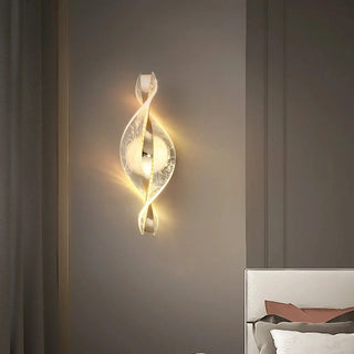 Modern Acrylic Wall Light – Artistic Snowflake Design | Gold Finish LED Lamp
