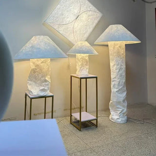 Iron Fabric Floor Lamp – Modern Living Room Lamp with LED Lighting Fixture