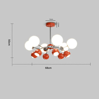 Metal Ceiling Light – Modern Warm LED Blown Glass Lamp with Soft Ambient Lighting