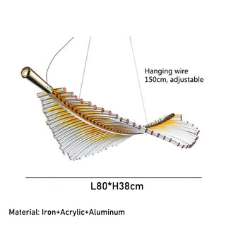 LED Crystal Chandelier – Modern Leaf Design Light | Energy Efficient Living Room Lighting